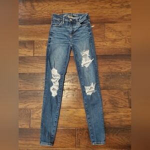 American Eagle next level stretch hi-rise jegging, size 00 regular